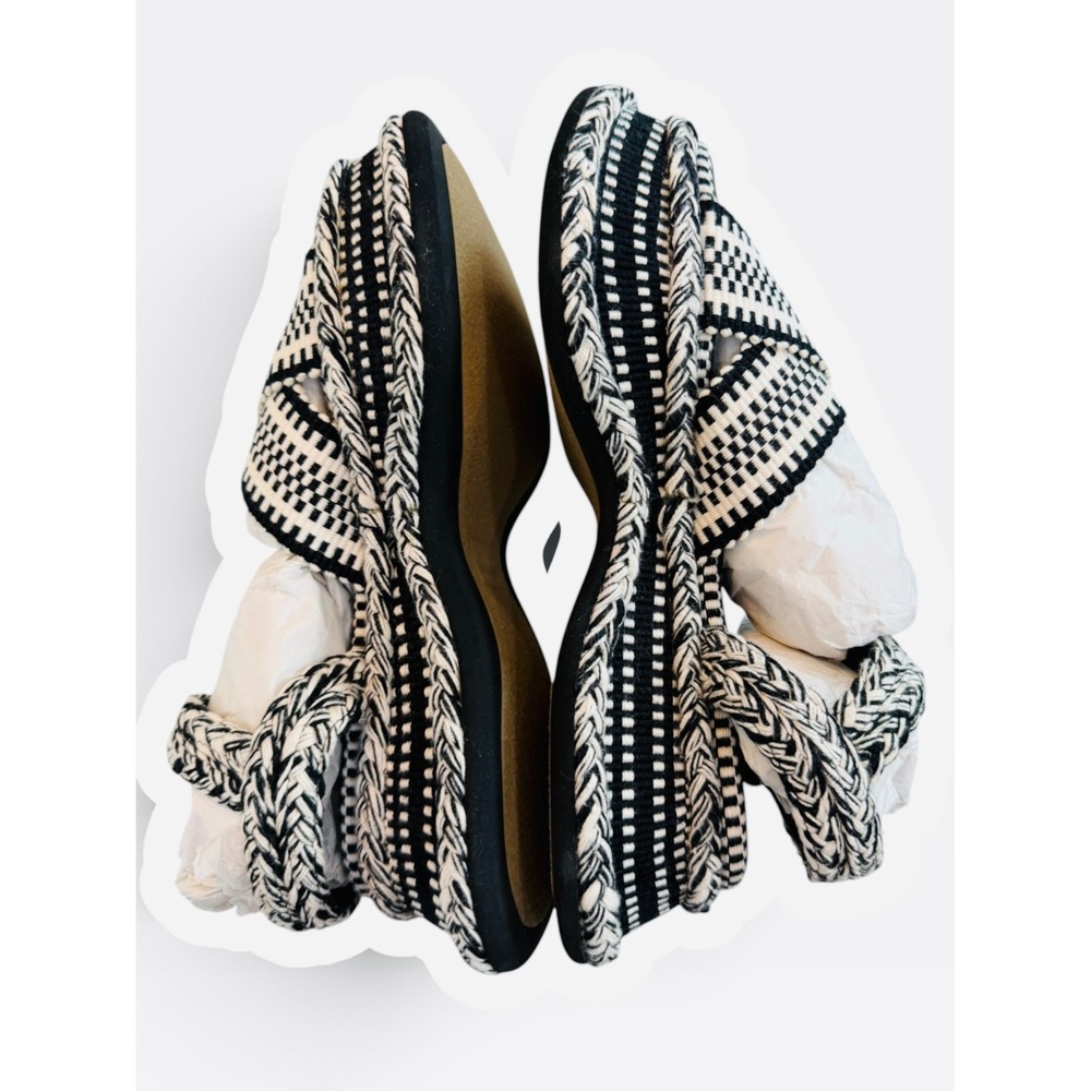 Chloé Meril Platform Sandals Womens 6 EU 36 Black White Woven NIB retails $840 - Picture 6 of 13